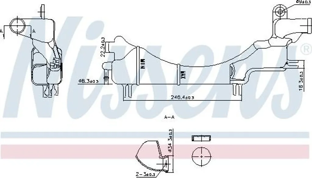 Vase d'expansion liquide refroidissement pour réparation Honda Civic VII