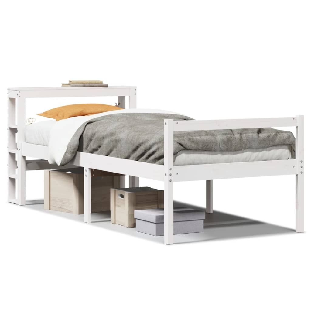 Maison Exclusive - Seniorenbett mit Kopfteil ohne Matratze Weiß 75x190 cm
