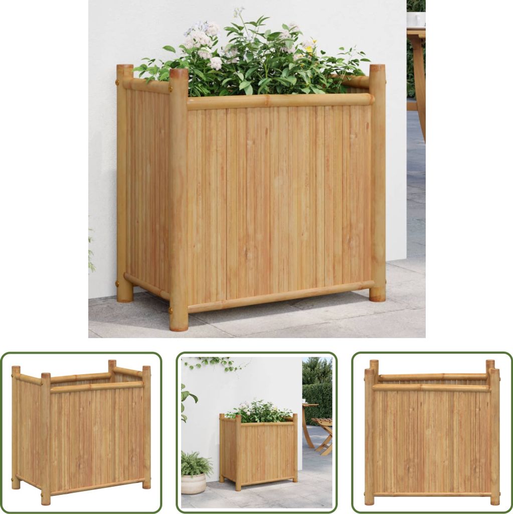 The Living Store Pflanzkübel 50x30x50 cm Bambus