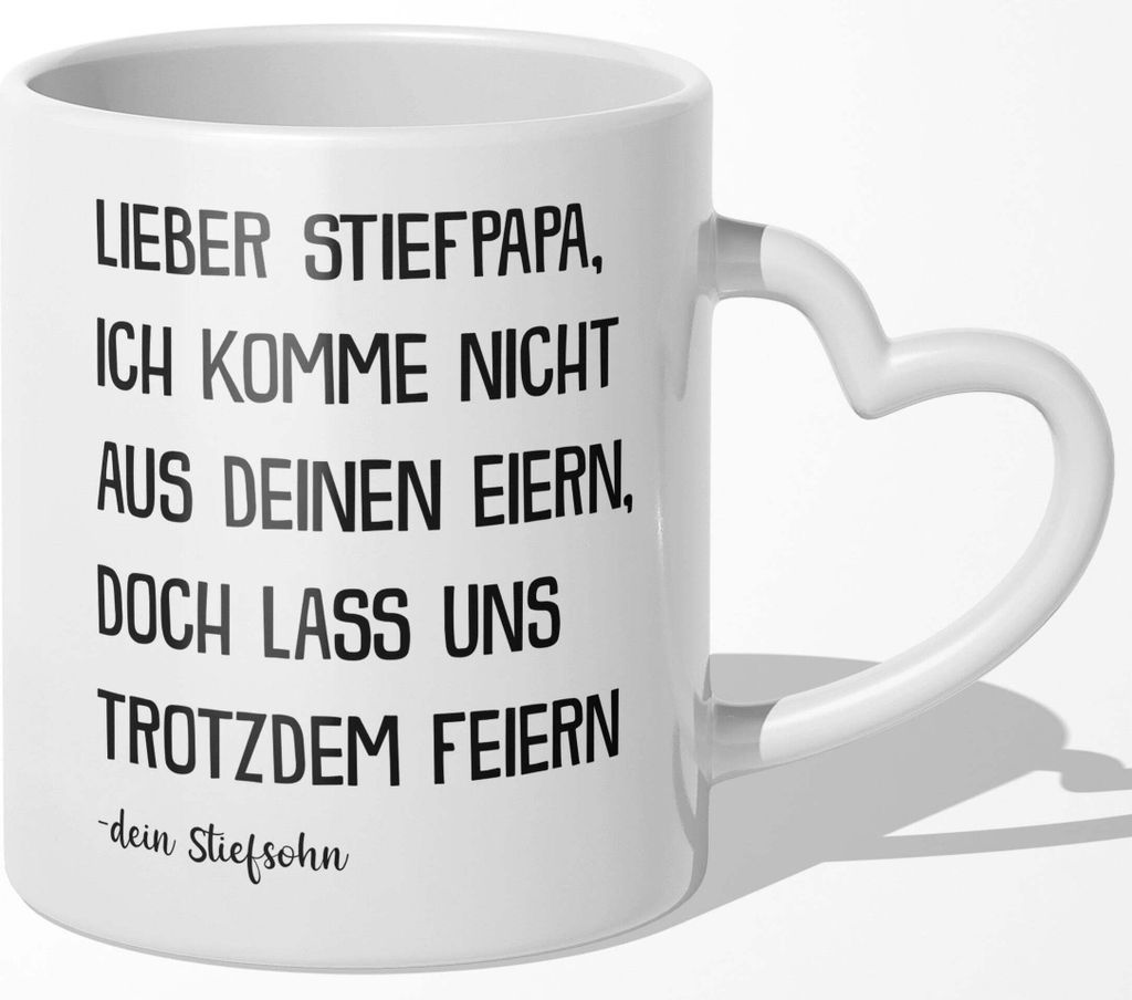 22Feels Stiefpapa Geschenk von Stiefsohn Vatertag Geburtstag Bonuspapa Stiefvater Tasse Weihnachten Patchwork Familie Kaffeetasse Männer Beste Sti...