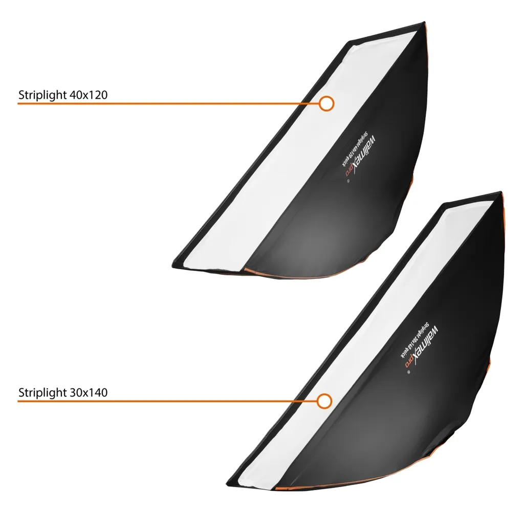 Walimex Pro Striplight Plus 25x180cm Met Honingraatrooster - Voor Aurora/Bowens