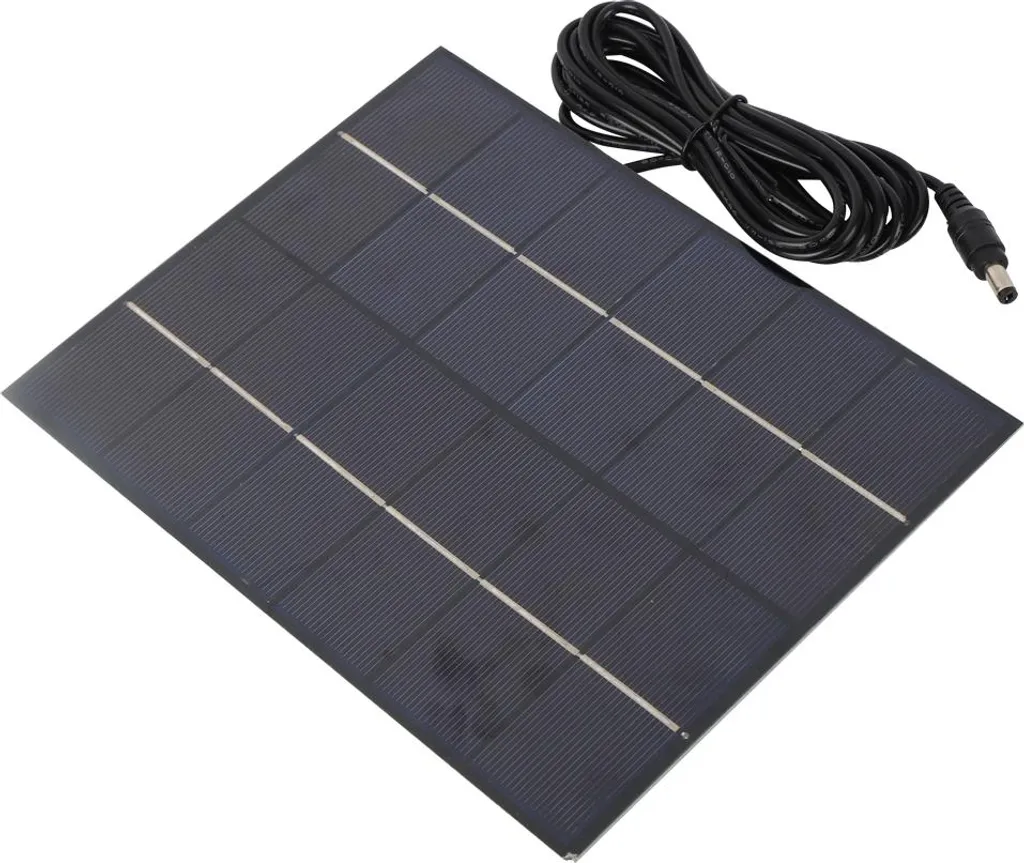 pannello solare portatile da 5,5 W 6 V in silicio policristallino con connessione CC per caricabatterie fai da te