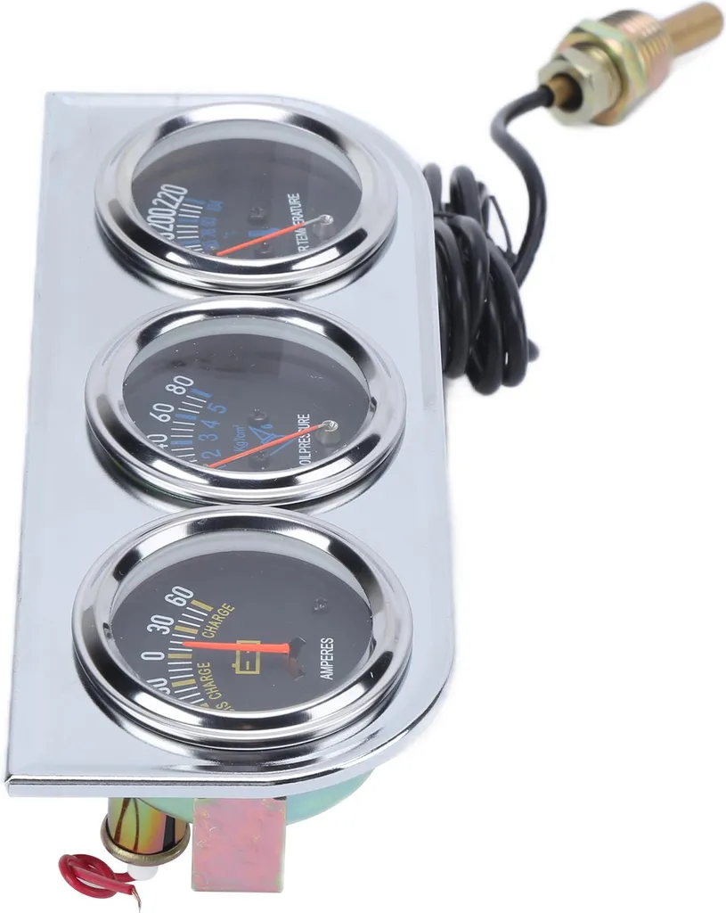 Évitez la Surchauffe avec le Kit 3 Manomètres 52mm Pression Huile et Eau