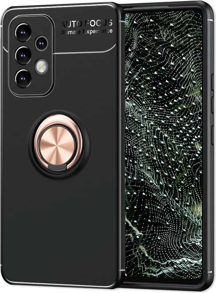 SATURCASE Case for Realme 7, Ring Kickstand Hybrid 2 in 1 [PC