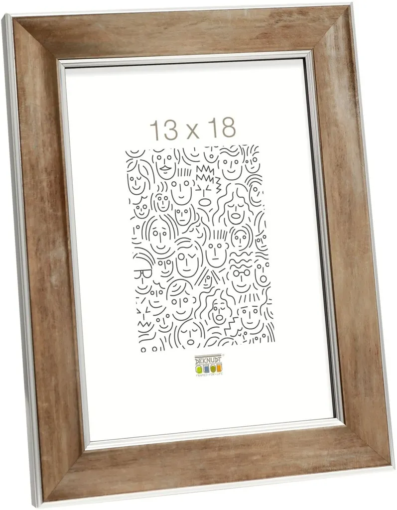 Cadre photo bois bronze 24x30 cm pour décoration murale intérieure