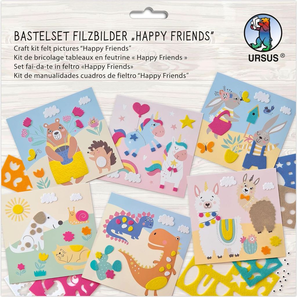Ursus BASTELSET FILZBILDER "HAPPY FRIENDS"