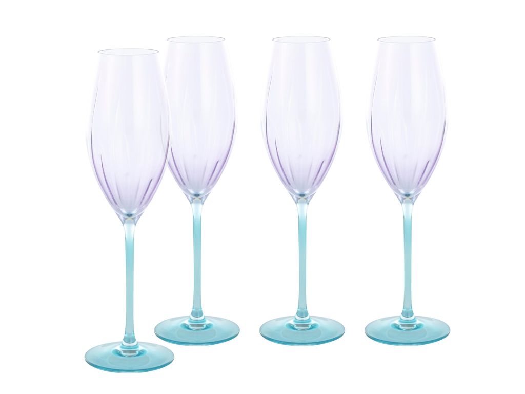 CreaTable, 24587, Swirly transparent, Sektglas 4-tlg, Glas Produktbild 