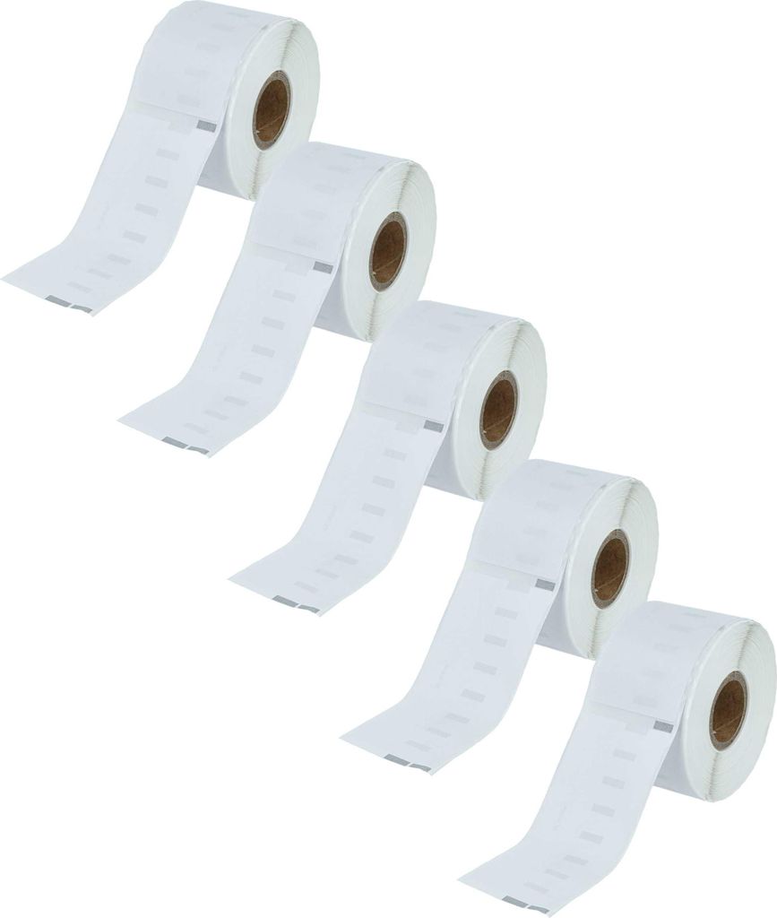 vhbw 5x Rolle 41mm x 89mm (300 Etiketten) kompatibel mit Dymo LabelWriter 330 Turbo, 310, 310 II, 320, 310 Turbo II, 330, 320 II Drucker Weiß