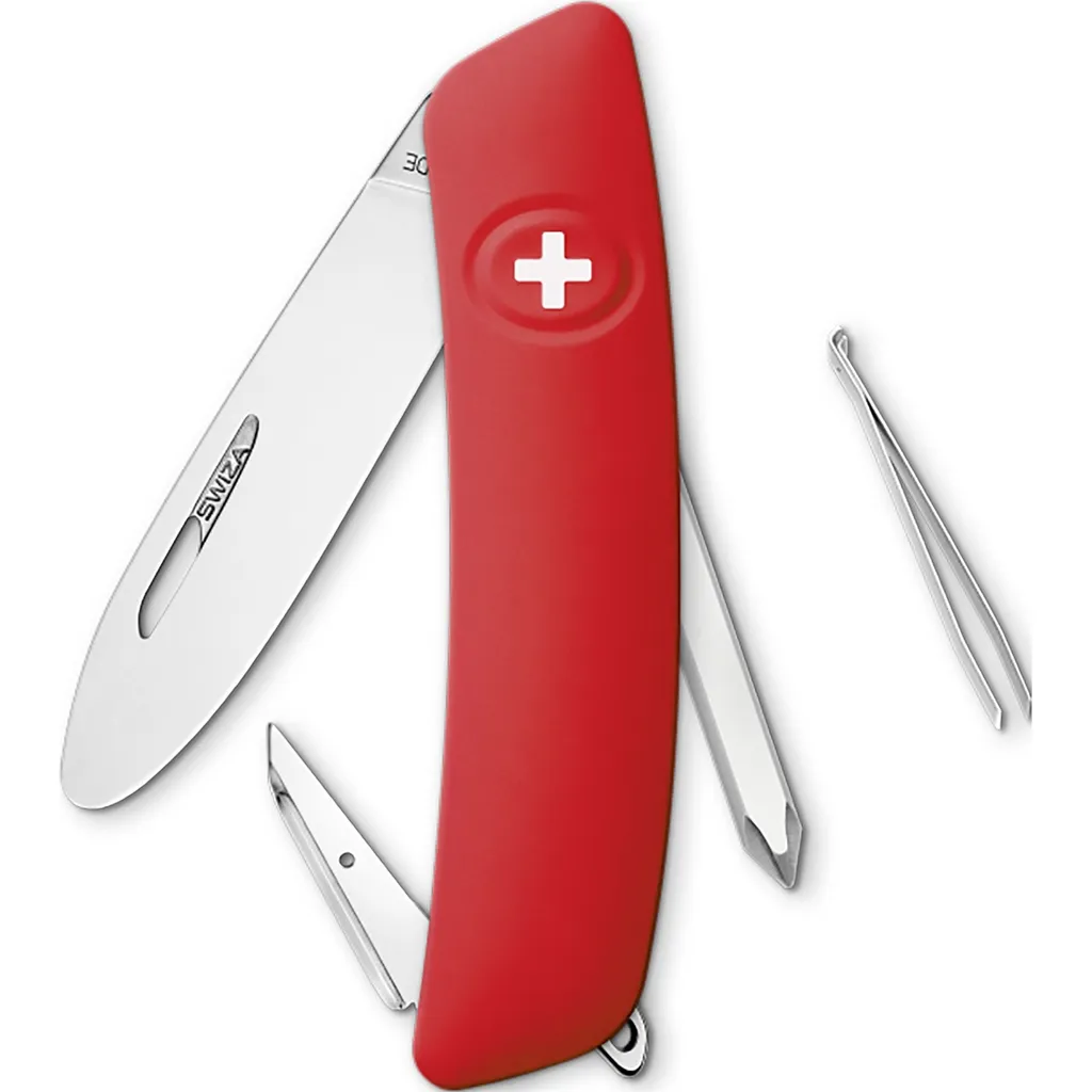 Couteau pour enfants Swiza J02 Junior Soft Touch rouge sécurité 5+