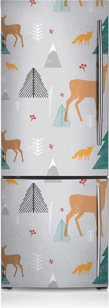 Kühlschrankmagne Kühlschrank Aufkleber Magnetfolie Dekoration 70x190 cm - Tierwald