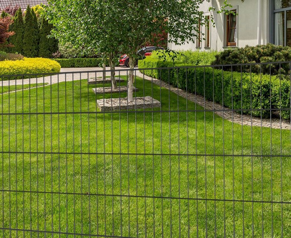 10 Einstabmatten anthrazit RAL7016 100cm x 200cm ohne Pfosten