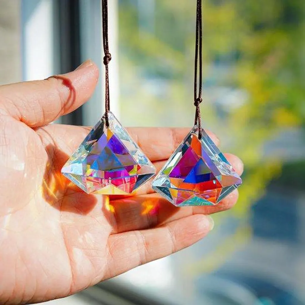 Capuchon Solaire Effet Diamant et Cristal Prisme - Éclairage de Luxe