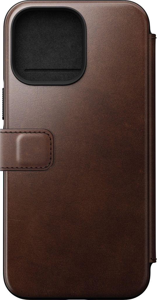 Nomad Modern Horween Leder folio iPhone 14 Pro Max – USA Horween-Leder mit robuster Patina – 3 Kartenfächer und Geldscheinfach – Kompatibel ...