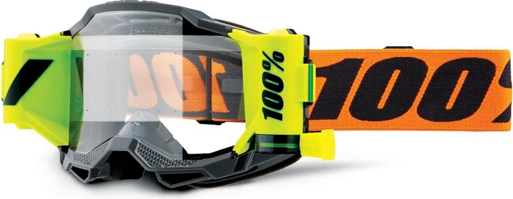 Maschera 100% Accuri 2 Forecast Giallo Fluo - Sistema Roll-Off Professionale