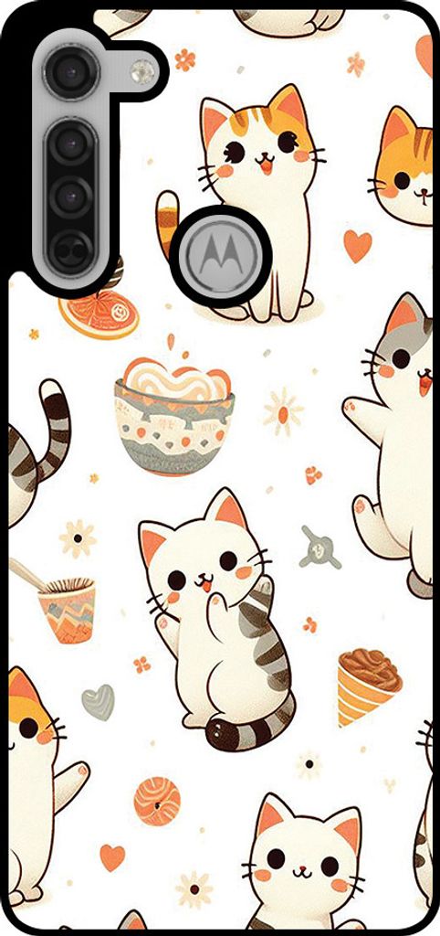 Smartphonica Telefon Fall geeignet für Motorola Moto G8 Power mit Katze drucken - TPU zurück Abdeckung Fall Katze Design