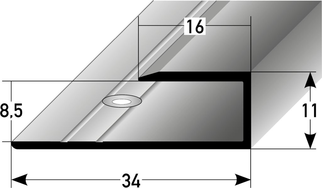 PROVISTON Einfassprofile | 8.5 x 11 x 34 x 900 mm | Abschlussprofil Anpassungsprofil Ausgleichsprofil Aluminium eloxiert Spezialemailliert Schwarz ...