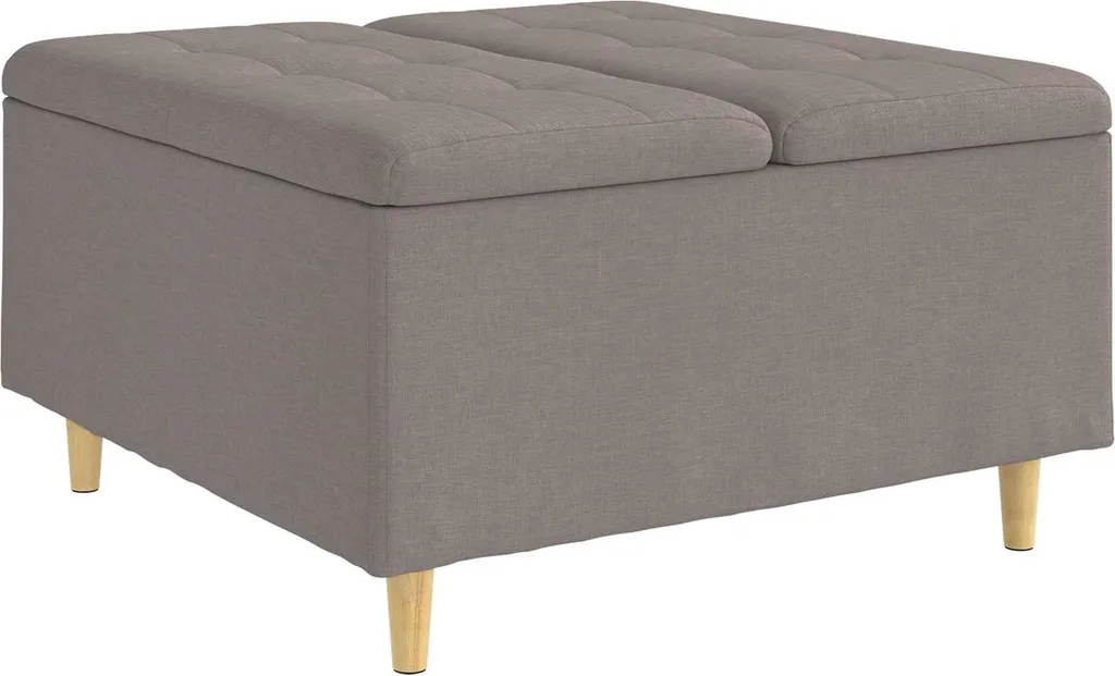 SYFAX Pouf Contenitore Tessuto Talpa 80x80 - Prezzo Shock Casa