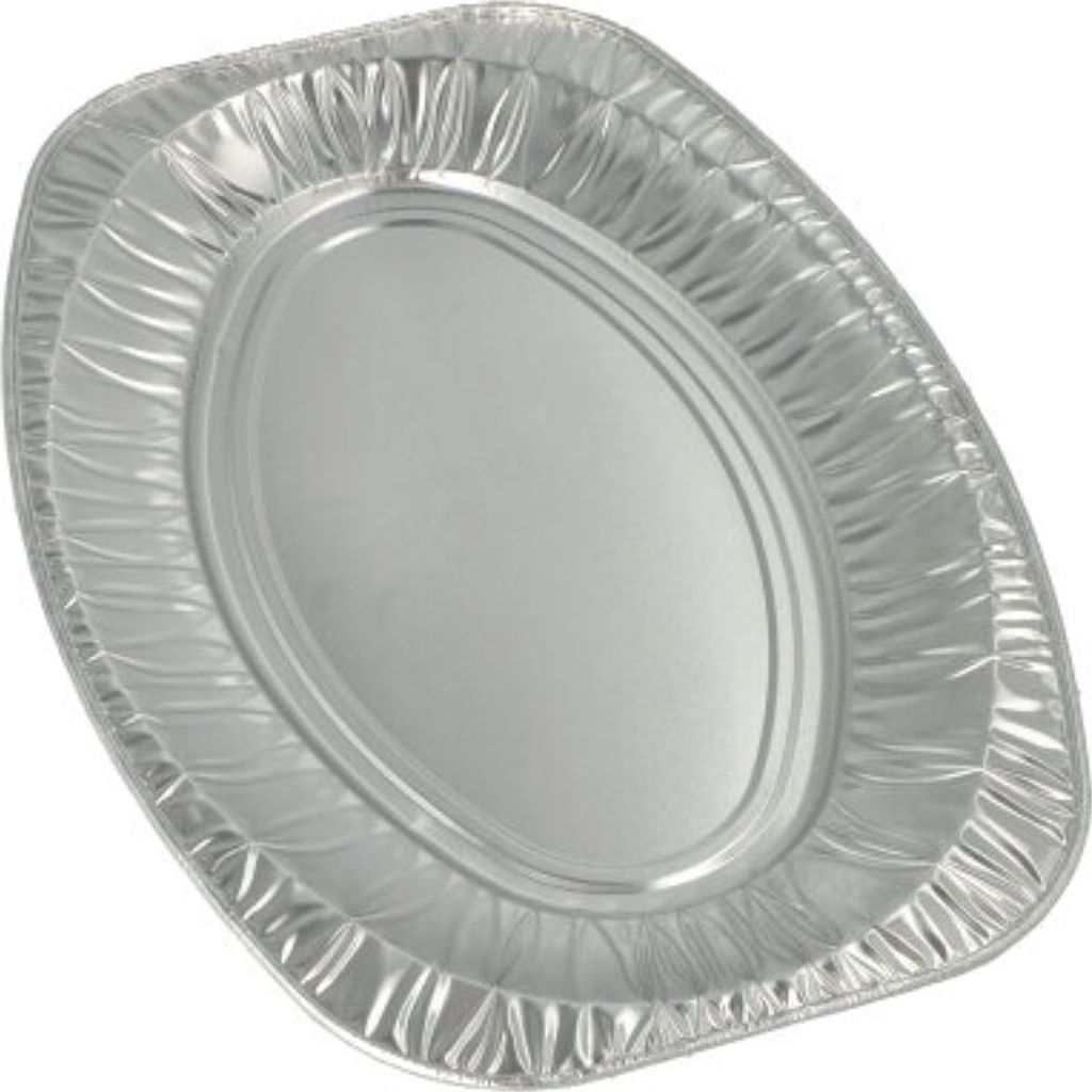 Servierplatten, Alu oval 43 cm x 29 cm Produktbild 