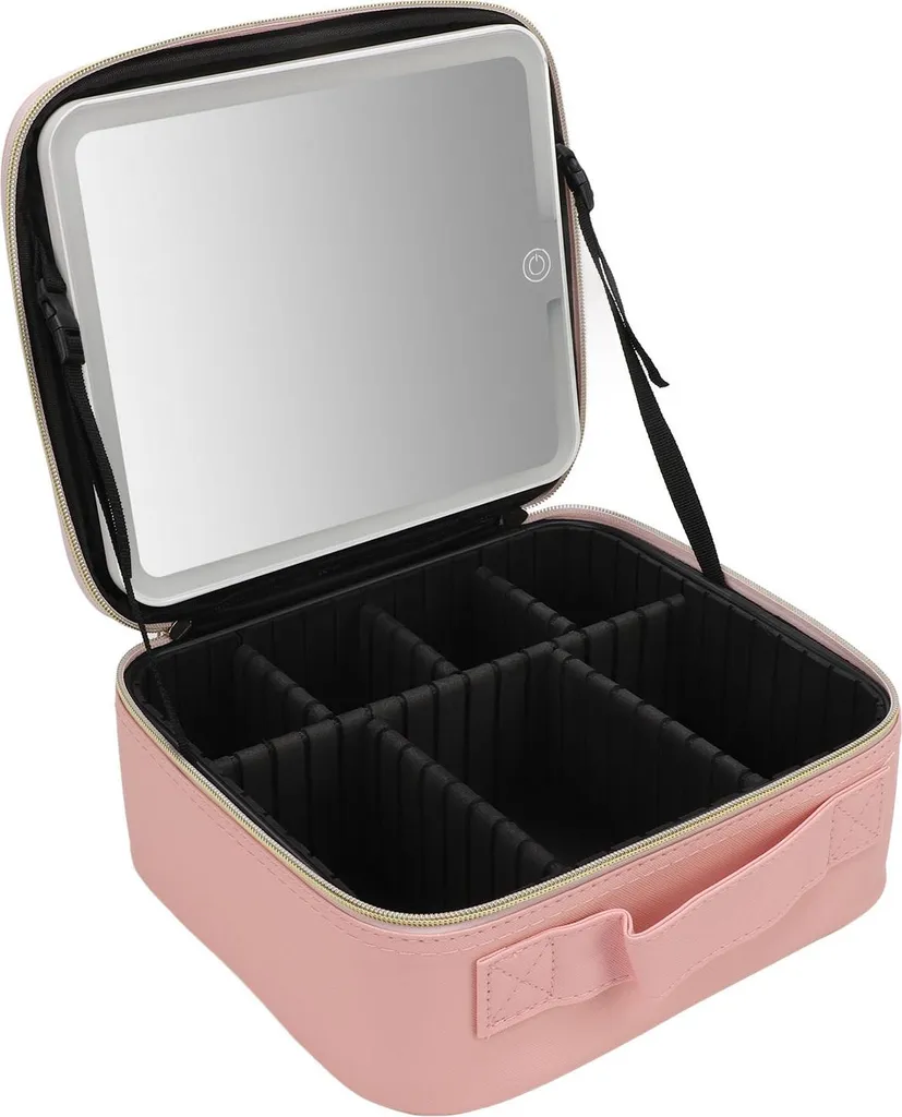 Vanity Case Maquillage Lumineux avec Miroir Tactile LED Rechargeable