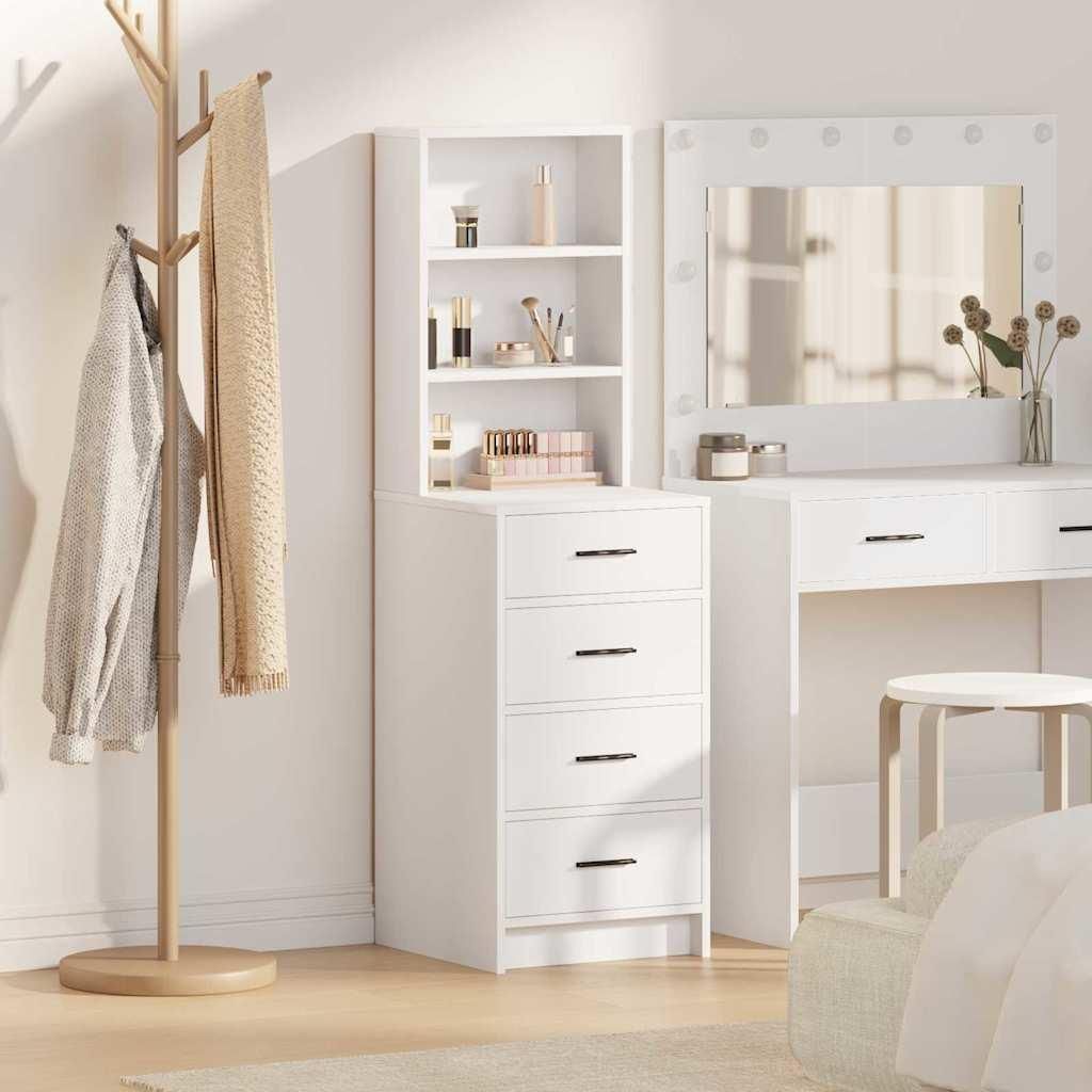 vidaXL Scaffale alto bianco, 40 x 41 x 135 cm, materiale Immagine del prodotto 