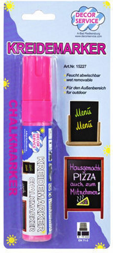 12x Kreidemarker pink Schreibbreite 3-15mm