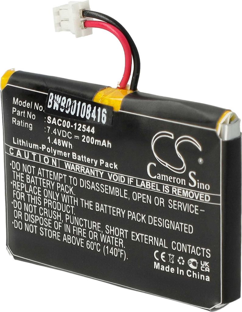vhbw Akku Ersatz für Sportdog SAC00-12544 für Hundehalsband Hunde-Trainer (200 mAh, 7,4 V, Li-Polymer)