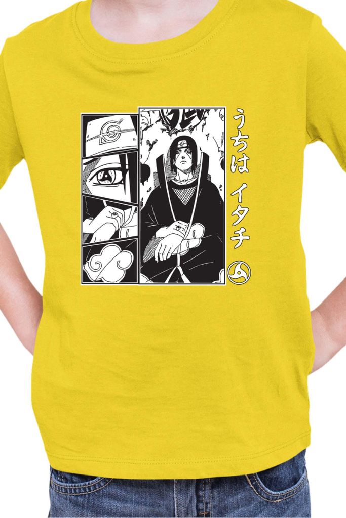 Kinder T-Shirt Naruto Itachi Uchiha 03, 3-4 Jahr - 104 / Gelb