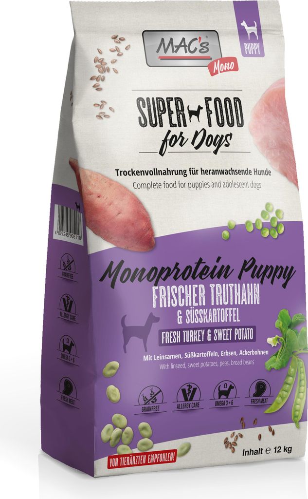 MAC's DOG sucha karma Mono Puppy 12kg Zdjęcie produktu 
