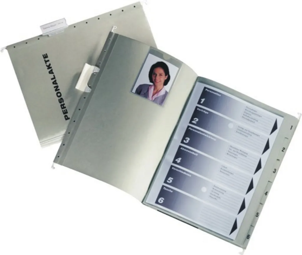 Dossier personnel Alpha A4 5 compartiments gris - Paquet de 15 pièces