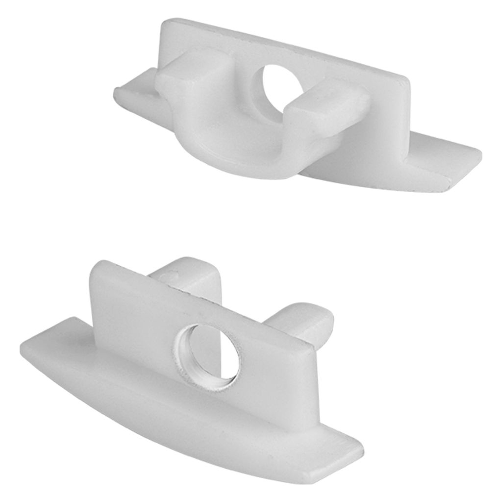 MasterLED 10er Set Endkappen für LED Alu-Profil Einbau Grau mit Loch Zubehör