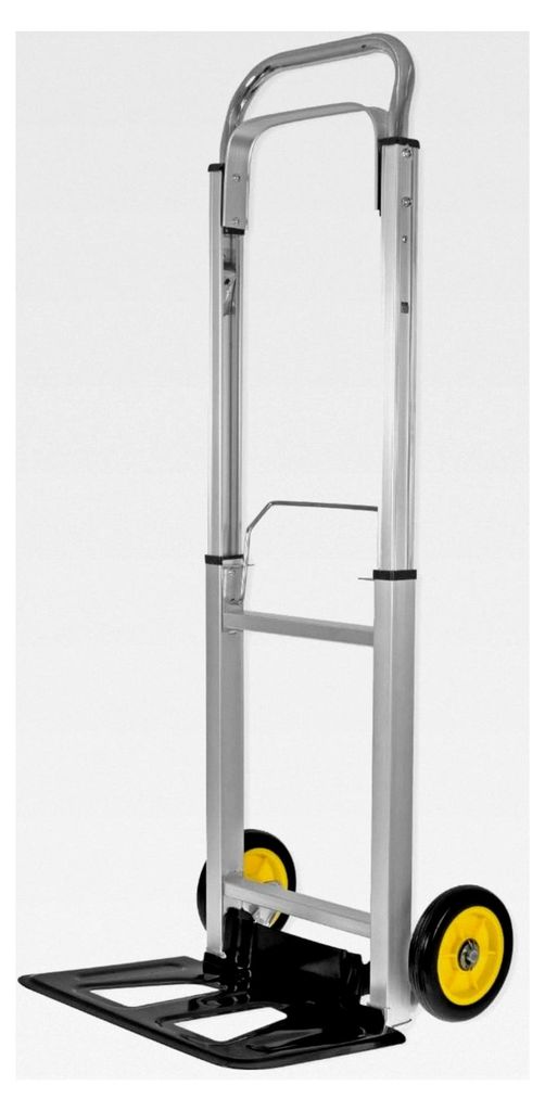 Alu-Sackkarre 90 kg: Leichte und stabile Transportlösung für den Alltag, 390 x 240 mm Fläche, höhenverstellbar, faltbare Transportfläche & ein...