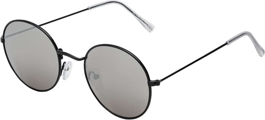 Damen Herren Sonnenbrille Rund Form Verspiegelt 80er Modern Urlaub Strand 30569 Braun-Schwarz
