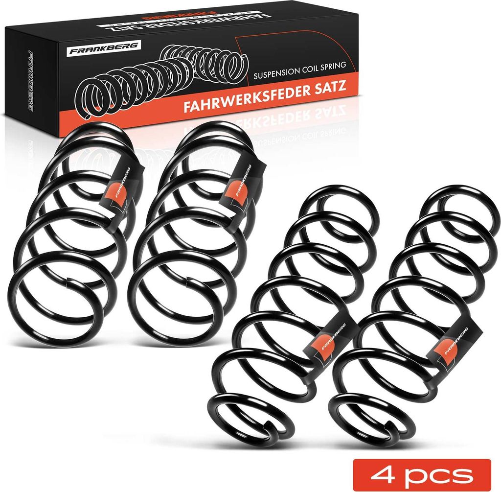 Frankberg 4x Fahrwerksfeder Vorne Hinten für Audi A2 8Z0 1.4L 2000-2005