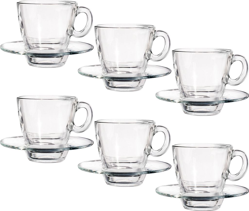 Teeglas-Set 12-teilig (Pasabahce-Aqua) – 6 Tassen mit Produktbild 