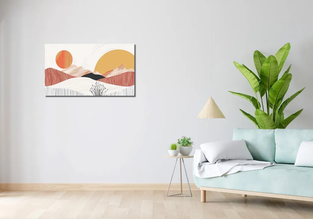 Offerta Quadro Moderno Sole Danzante 90x50cm - Qualità Prezzo - 2