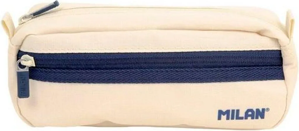 MILAN Astuccio 2 Zip Serie 1918 Beige - Il compagno di scuola ideale