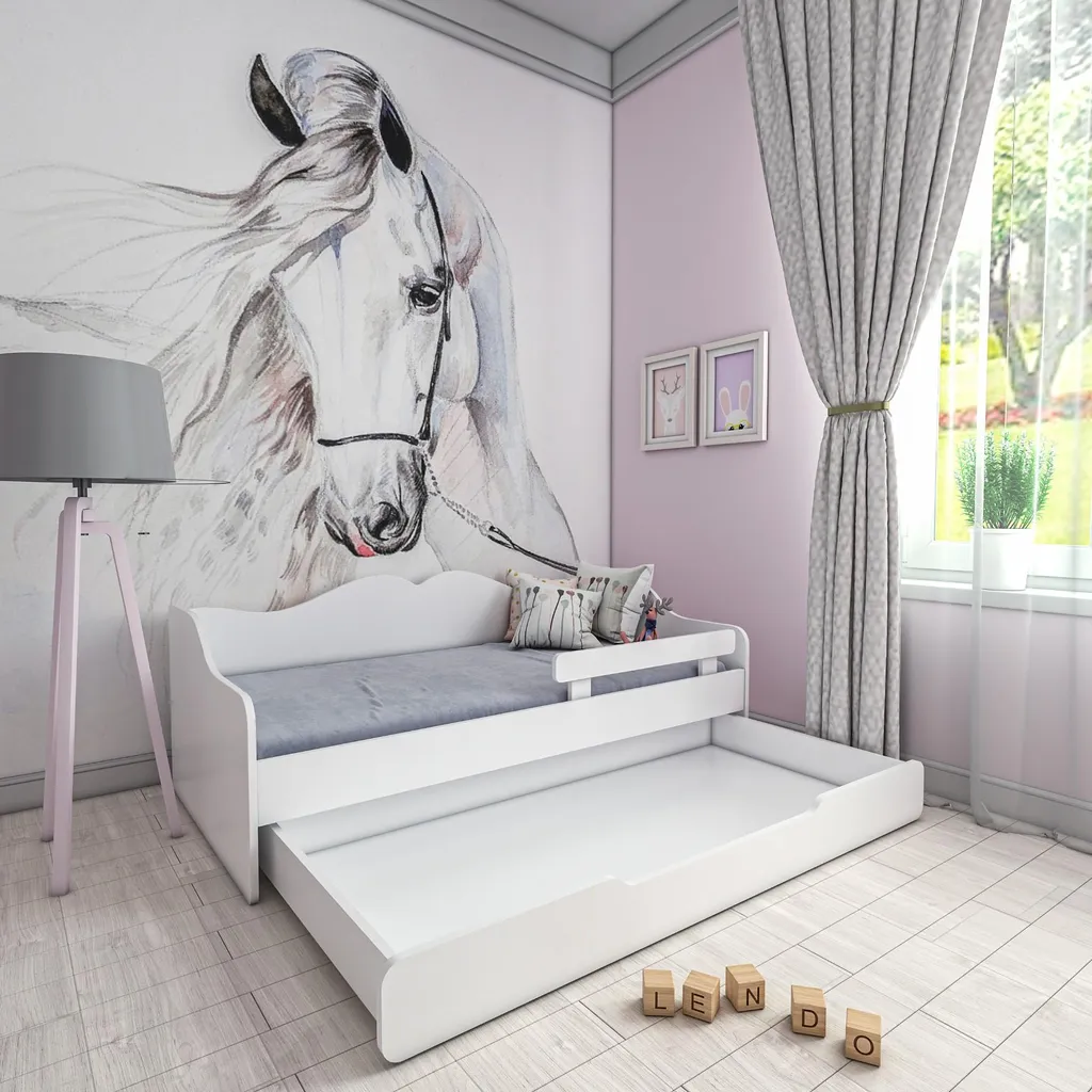 Grand lit bébé BELLA 140x70 blanc - Solution couchage de 0 à 5 ans - 2