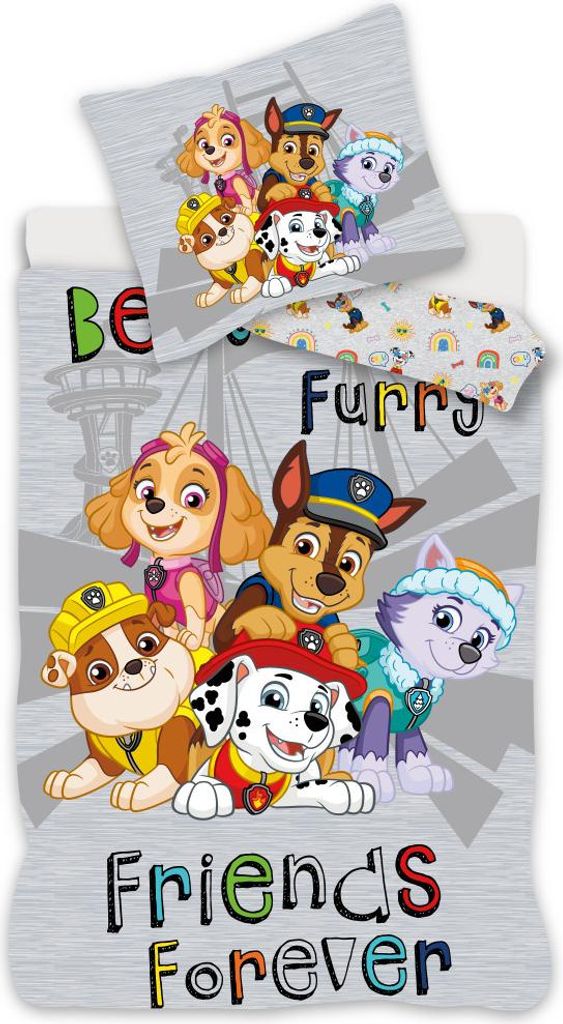 Paw Patrol Kleinkind Bettbezug grau - 100 x 135 cm