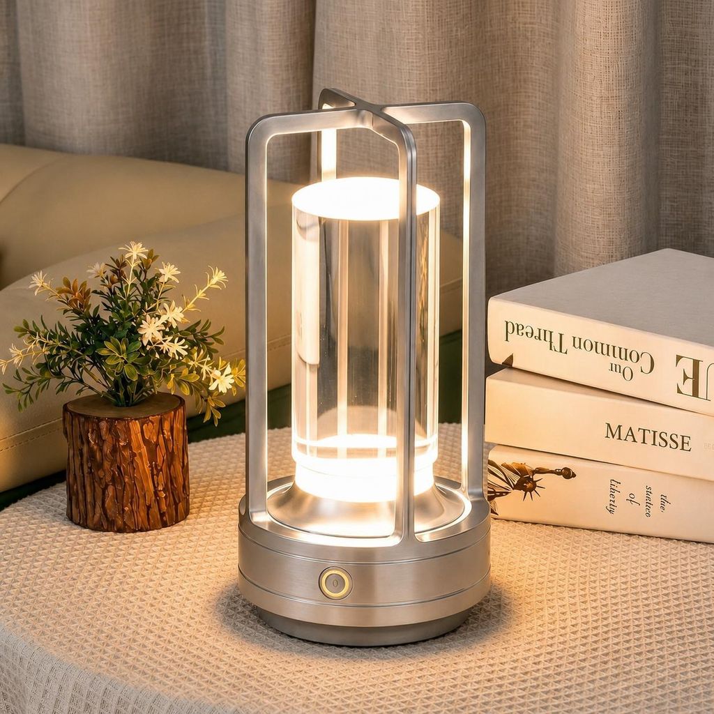 Tragbare Innen-/Außentischlampe aus Metall, kabellose Produktbild 