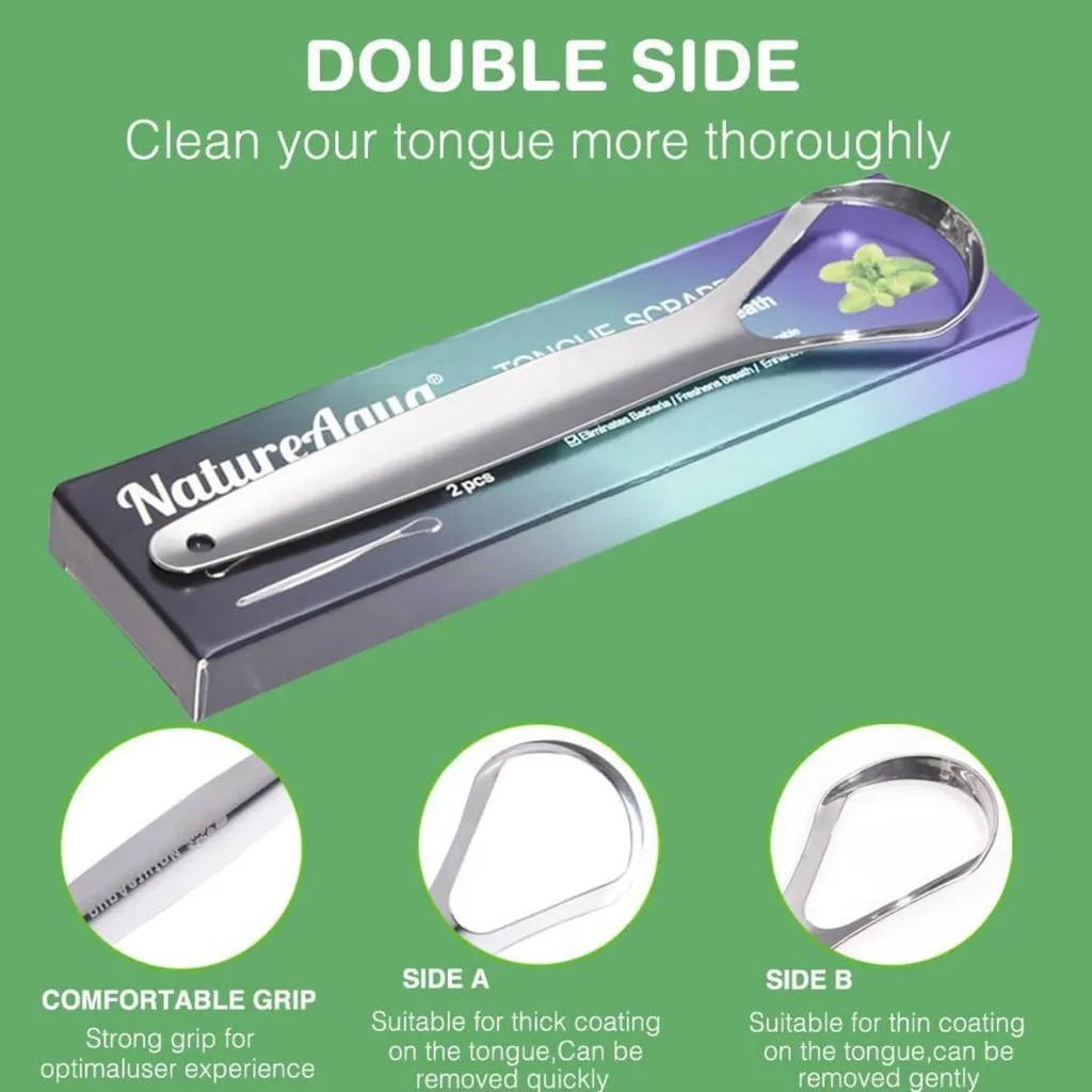 Set 2 Tongue Scraper Acciaio Inox - Ottimizzazione Microbioma Orale - 2