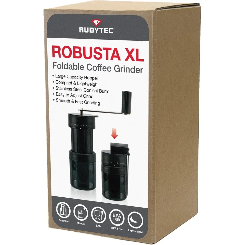 Moulin à café de voyage Rubytec Robusta XL noir idéal pour le camping - 4
