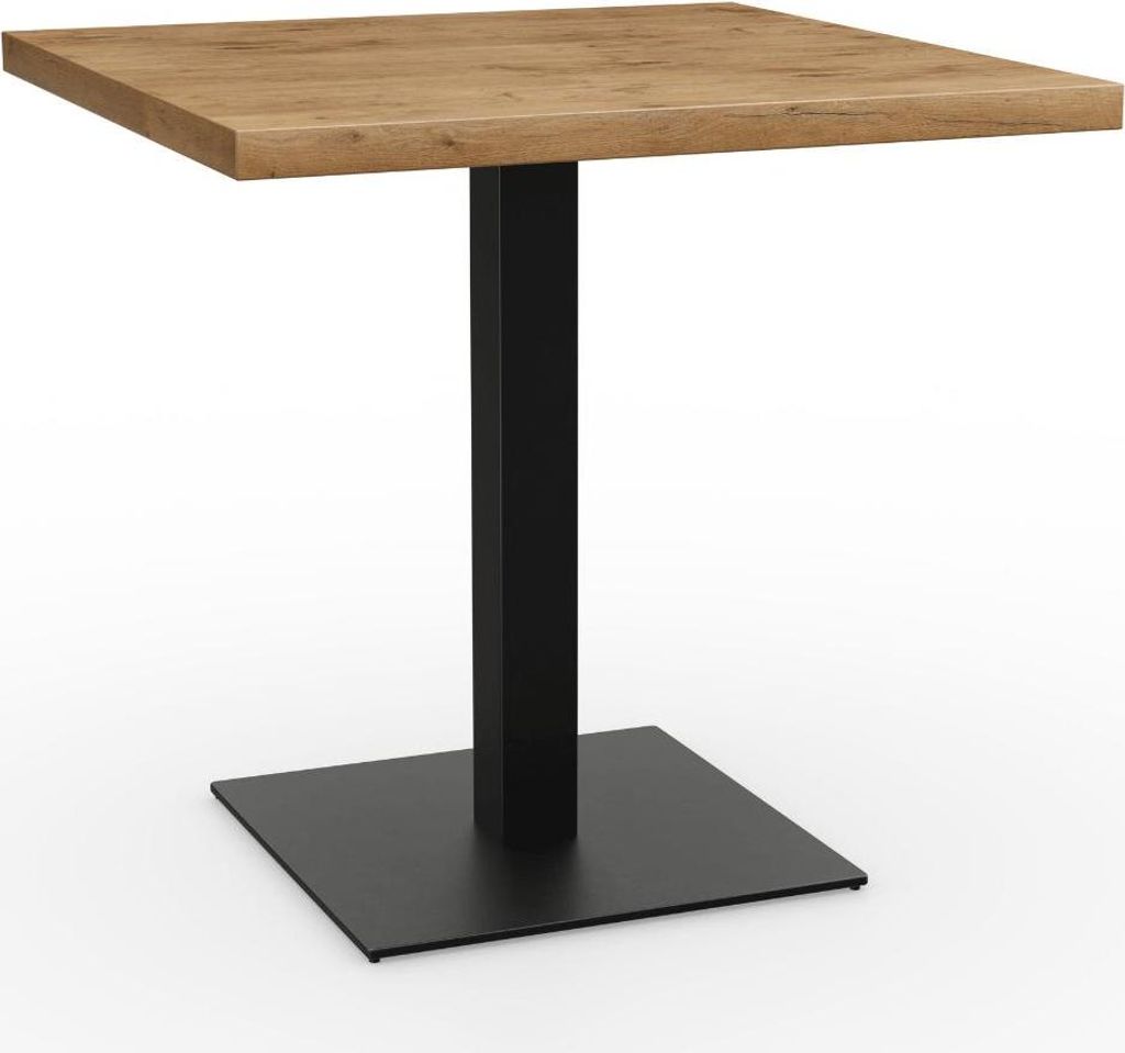 Bistrotisch HPL 70x70 cm | Lancelot Oak | Gusseisen Gestell | Germany