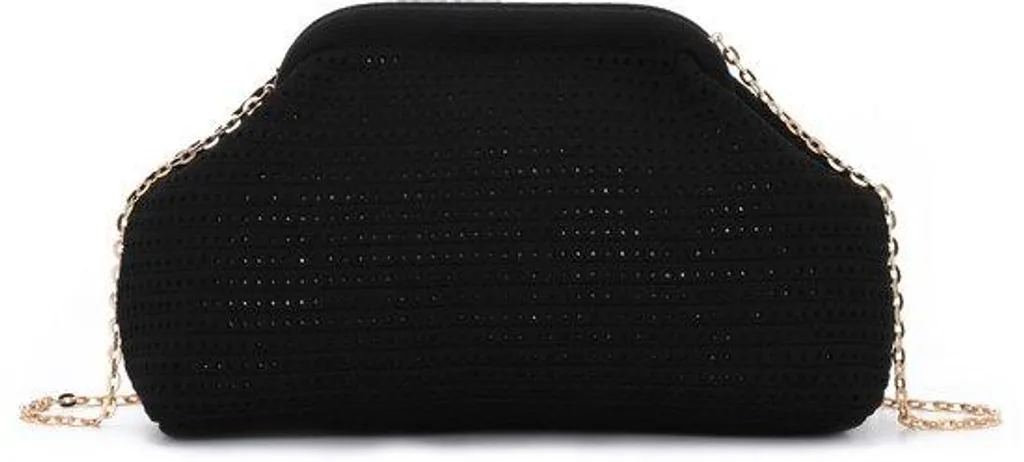 Pochette de plage noire pour femme en coton tressé taille L