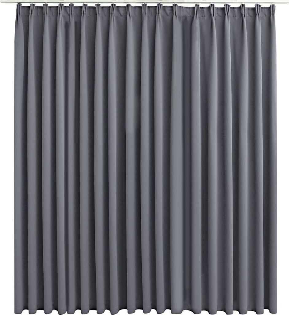 Verdunkelungsvorhang mit Haken Grau 290 x 245 cm
