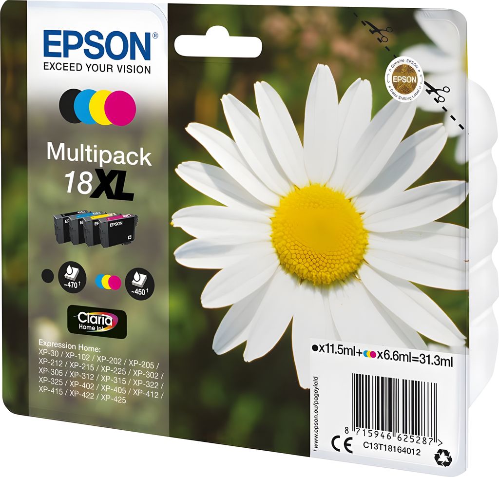 Epson Daisy Multipack 4 Farben 18XL Claria Home Ink Obrázok produktu 