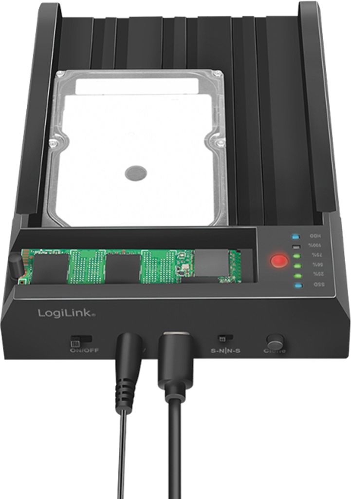 LogiLink USB 3.2 Gen 2 Festplatten Docking Station schwarz