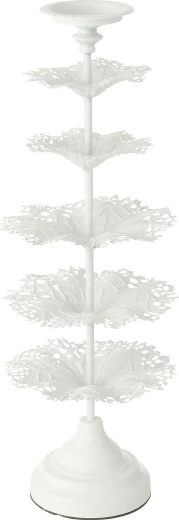 Bougeoir Design Arbre Blanc pour Ambiance Cosy J-Line - Métal Small 20cm
