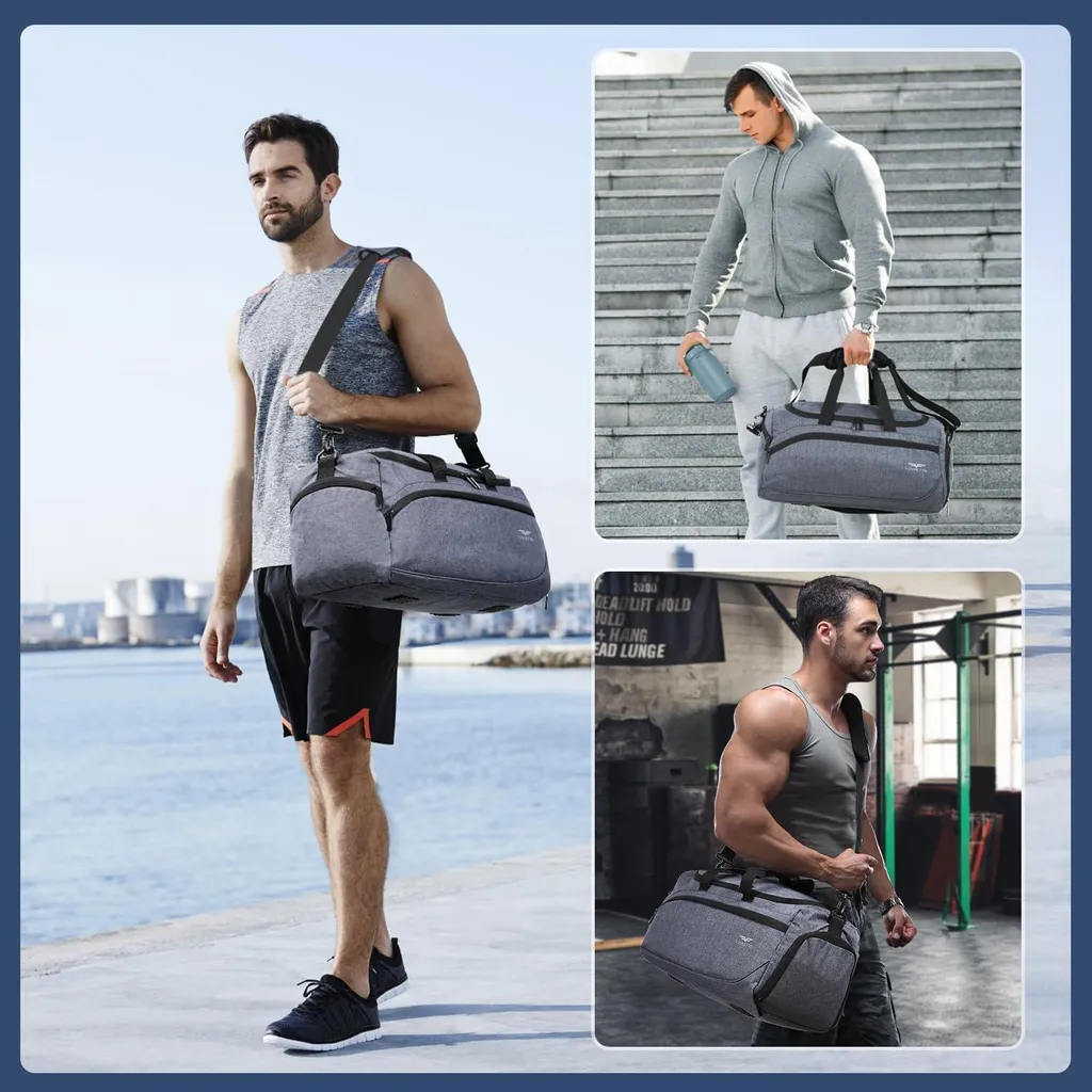 Sac de sport étanche avec compartiment humide et chaussures - 35L