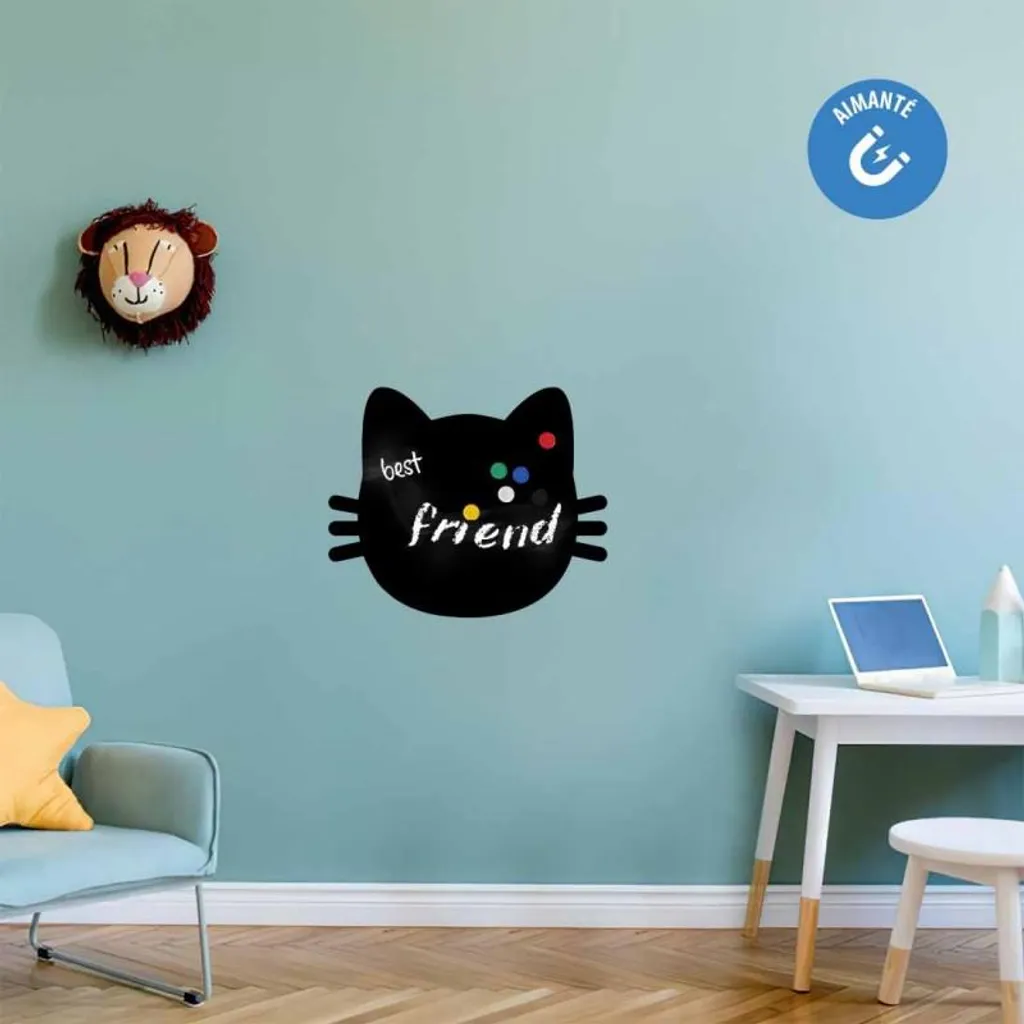 Sticker Ardoise Chat : Fini les Gribouillis sur les Murs de vos Enfants