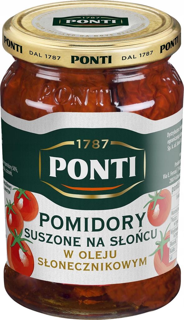PONTI Pomidory suszone na słońcu w oleju słonecznikowym Zdjęcie produktu 